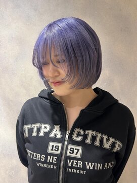 フェイス 石川町 (FACE) ブリーチベースでつくる透明感ラベンダーボブ