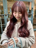 ロチカバイドールヘアー 心斎橋(Rotika by Doll hair) ブリーチなしダブルカラーでローズピンク