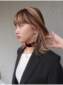 名古屋/ミルクティーブロンド/ダークブルー/デジタルパーマ