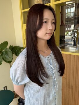 ヒントステーション(HINTSTATION) 〈浅草 半個室〉ロングレイヤー×ピンクブラウン