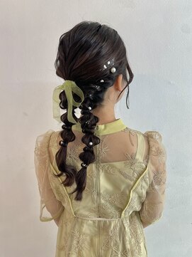 ジゼル ビエラ博多テラス店(GiseL) ツイン編み下ろし/結婚式ヘア