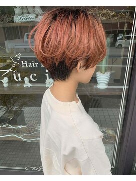 ヘアーデザイン ルシア(Hair Design Lucia) ハンサムショート×ピンクベージュグラデーション