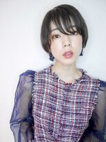 長め前髪で大人ショートマッシュ　【有海一生】