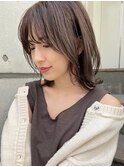 柔らかい透け感ブラウン×ナチュラルミディアム