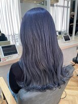 ネイビーカラー＊ウェーブ巻き＊ネビージュ【ZinaCENTRAL】