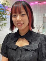 ロンドルーチェ 心斎橋(Lond luce)&nbsp;ダークアッシュ/ミディアムレイヤーカット［髪質改善/縮毛矯正］