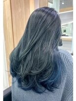 クシュ 所沢東口店(kusyu...) ミントアッシュ#ネイビーグレー#パープルブラックレイヤーロング