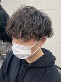 ツイストスパイラルパーマ マッシュショート メンズパーマ