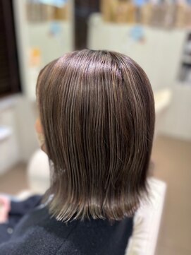 ジュイール 武蔵村山店(jouir) アッシュベージュダブルカラーハイライトカラーケアブリーチ