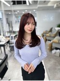前髪顔まわり韓国ヘアレイヤーカットサイドバンク2wayバンク韓国