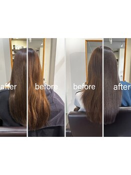髪質改善salonだからできる、理想の『触れたくなる』質感。ナチュラルさが魅力の柔らかストレートへ…＊