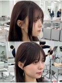 前髪顔まわり韓国ヘアレイヤーカットサイドバンク2wayバンク韓国