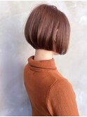 【GEEKS渋谷】ピンクベージュ/大人ボブ/襟足短め/春夏ヘア/小顔