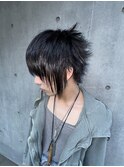 レイヤーシャギーカットウルフカットメンズカットデザインカット