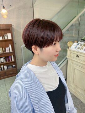 ヘアーデザイン アルエ(HAIR×design ARUE) マッシュショート / 赤カラー