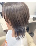 ミディアムウルフ × ブルーアッシュ