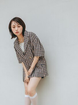 ナンバースリー 綱島店(Number Three) シースルーバングミディアムヘア【Number Three 綱島店】