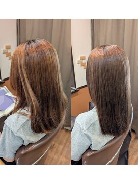 ヘアーアンドチャット リンク 三軒茶屋店(hair&chat LINK) 【酸熱トリートメント】オリーブカラー