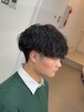 爽やかビジネスツーブロック無造作ナチュラル波巻きマッシュ