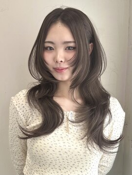ライン(LINE) 韓国風/レイヤー/前髪カット/オリーブ/透明感/ハッシュカット