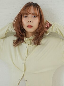 ユニカバイミリー(unica by milly) 【unica緑地公園】オレンジカラー×ミディアムレイヤー