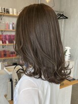 シェル 津山の手店(shel)&nbsp;暗めカラー◎オリーブグレージュ/秋カラー/ミディアムレイヤー