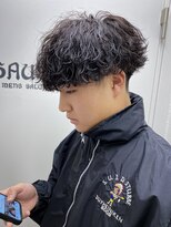 メンズサロン ガウディ 博多店(men's salon Gaudi)&nbsp;メンズツーブロック刈り上げマッシュ×波巻きツイストスパイラル