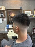 MEN’S HAIR/ブルーブラック/フェザーパーマ/ 印西　印西市