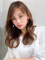 アフロート エル 錦糸町(AFLOAT L) 結んでもかわいいくびれセミロング × ミルクティーベージュ