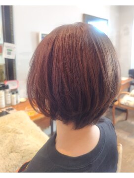 ミーノ(mｉｅｎｏ) ノンジアミンカラー/白髪染め/艶髪ショートボブ