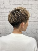 メッシュツーブロックショート