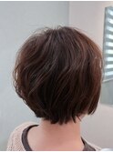 ふんわりショートボブ×ソフトベージュ