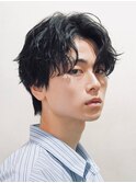 渋谷メンズパーマフェザーパーマシャドウパーマセンターパート