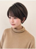 大人ショートボブ丸みショートカットマッシュショート