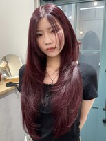 hyon myon/RISEbyREVO 綾瀬店【ヒョンミョン】&nbsp;ハッシュカット/デザインカラー/グレージュ[綾瀬駅/韓国ヘア]