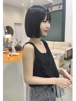エダメ(EDAME) 黒髪ぱつボブ/大人かわいい