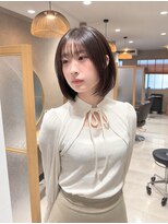 【全席完全個室サロン】ef lien西大寺 × 髪質改善ミルボンAujua認定サロン&nbsp;低めレイヤーを入れた小顔に見える収まりボブ/顔周り