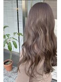 ラベンダーアッシュベージュ　×  極細ハイライト