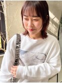 顔周りカット似合わせ姫カットワンレンウルフパッツン