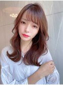 チョコレート 切りっぱなし イヤリングカラー 韓国ヘア 顔周り