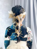 アロー(arrow)&nbsp;リボンダウンポニーアレンジ【みのり】