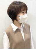 【松戸 石山】大人可愛い丸みショートボブ前髪あり