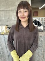 ナウ(now)&nbsp;medium × side bang cut