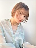 【La fith】シルキーベージュ×ぱつっとボブ