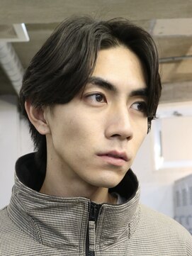 バイフィフス 原宿/表参道(by fifth) ナチュラルセンターパート七三分けニュアンスパーマカルマパーマ