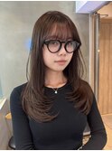 ミディアムレイヤーカット/レイヤー/顔周り/韓国/髪質改善/横浜