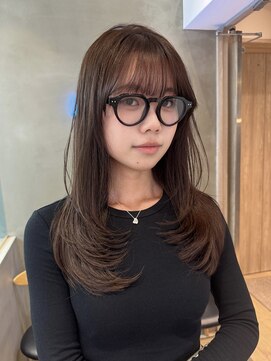 ロンドアジュール 横浜(Lond azur) ミディアムレイヤーカット/レイヤー/顔周り/韓国/髪質改善/横浜