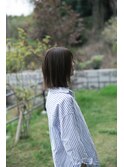 あご下の長さキープの外ハネボブ