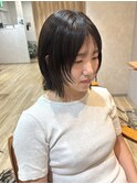 レイヤーボブ/顔周りカット/くびれボブ/前髪カット
