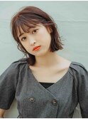 切りっぱなしボブスタイル
